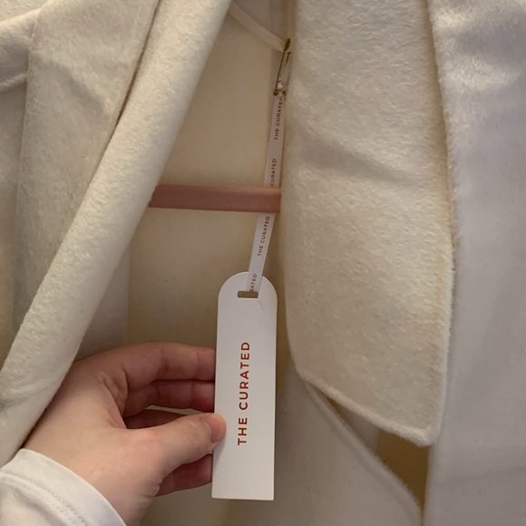 NWT The Curated Ecru Tailored Coat Wool-Cashmere - Picture 4 of 11